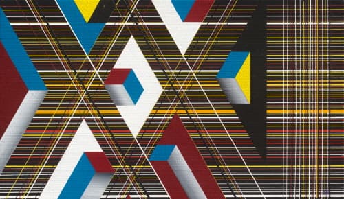 Geometric 2, acrylic on canvas, 40x24cm