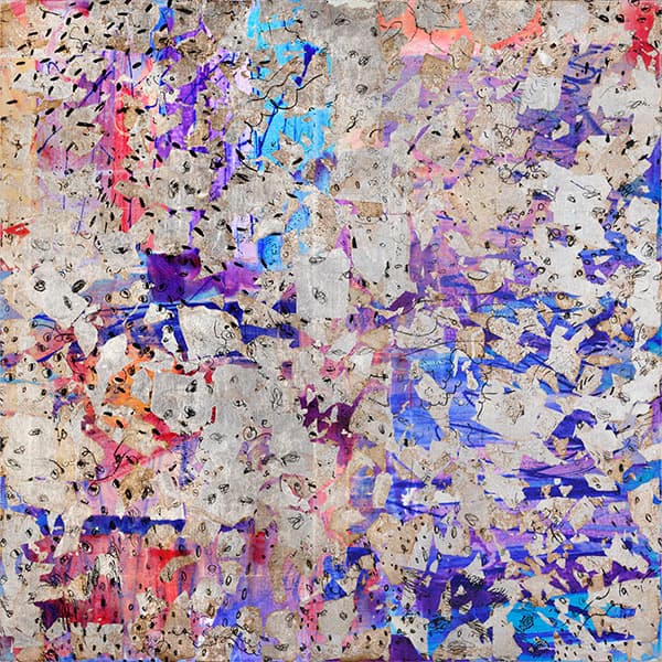 송연주, Memory of the sense of sea-II 78.0X78.0cm 은박, 아크릴, 캔퍼스 2017