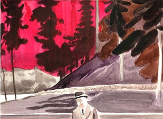 KIM Mumu , Pink Man 16, 2018, water color on paper, 44x32cm