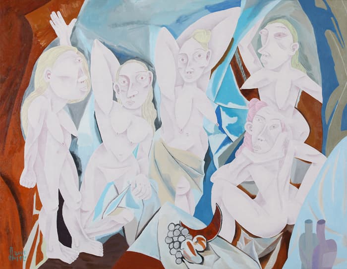 월산동 처녀, 117x91cm, 캔버스에 유채 아크릴릭, 2015