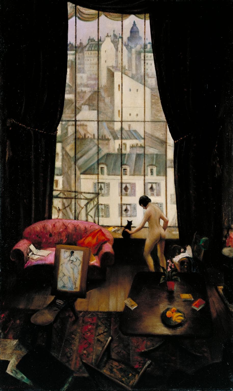 Christopher Richard Wynne Nevinson, A Studio in Montparnasse, 1926년 전시,  oil paint on canvas 142.5×91.3㎝ Tate: Presented by HG Wells 1927