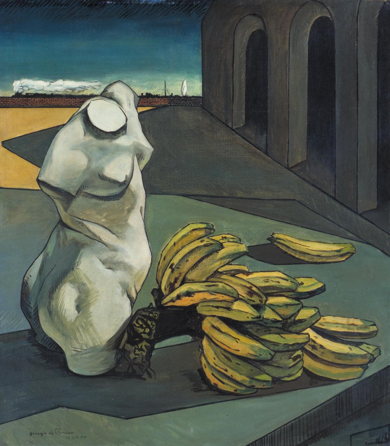 Giorgio De Chirico, The Uncertainty of the Poet, 1913, oil paint on canvas 106×94㎝ Tate: Purchased with assistance from the Art Fund (Eugene Cremetti