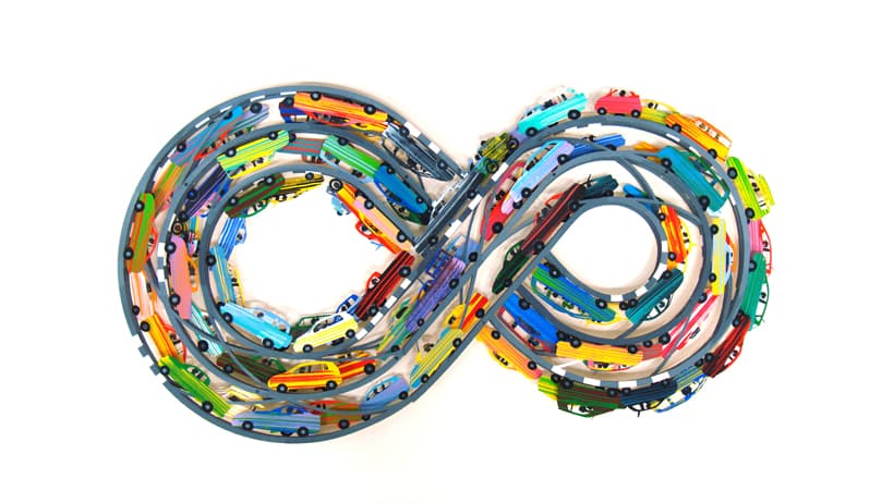 David Gerstein, Perpetum Mobile, 86x160cm, Hand painted cutout steel, 3 Layers, 2010, Ed.150