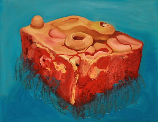 박햇님, <구토> oil on canvas 35.3x27.7cm, 2017