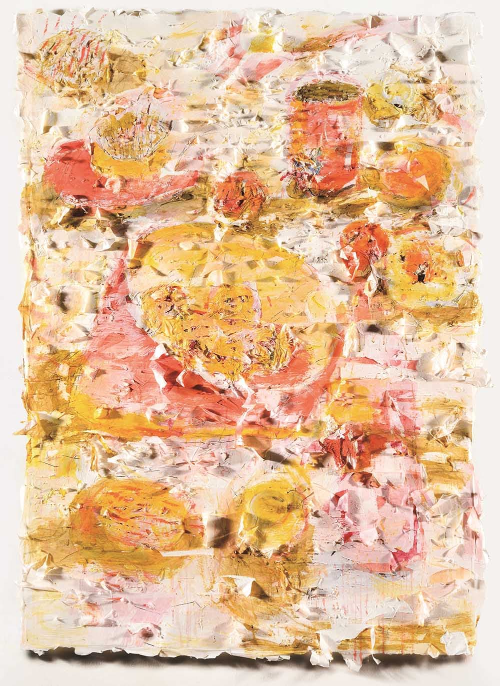 전병현, Appear-Still Life, 2017, Collage, mixed media, 220x158cm