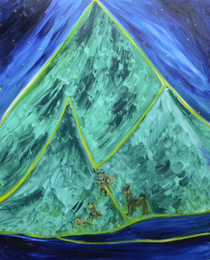 채온, 빛나는 밤, 2018, Oil on canvas, 162 x 130.3 cm