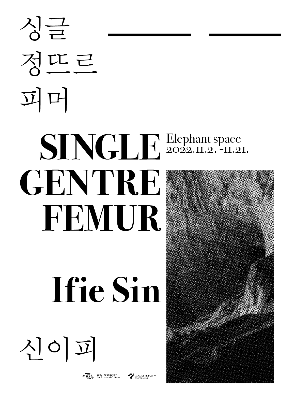신이피 개인전: 싱글 정뜨르 피머 Ifie Sin: Single Gentre Femur 1