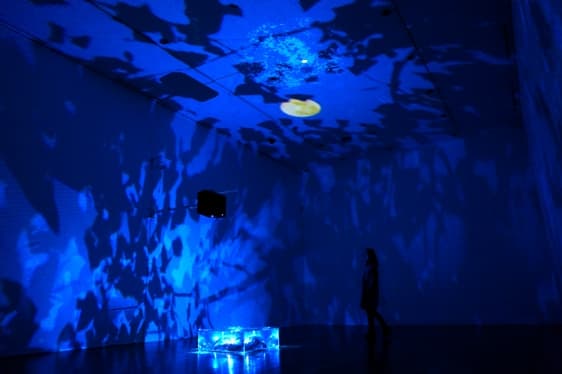 하광석, Reality-Illusion, 가변크기, 디지털비디오 & 사운드,빔 프로젝터, 돔 미러, 물, 2013