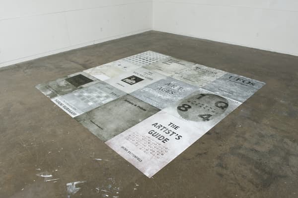 The Cover Story, 2012, multi-plates etching, aluminium plates, vinyl papers, and an inkjet printer, 3.65x3.65 meter