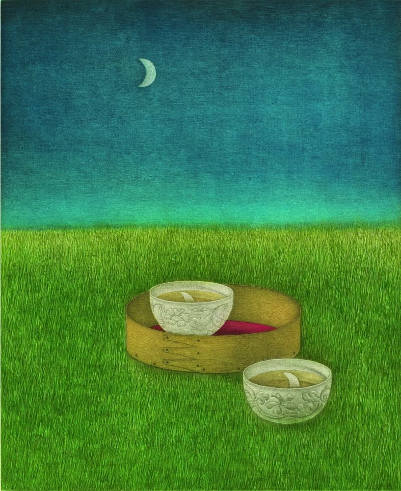 Three moons, 1993, 메조틴트, 34x27.5cm