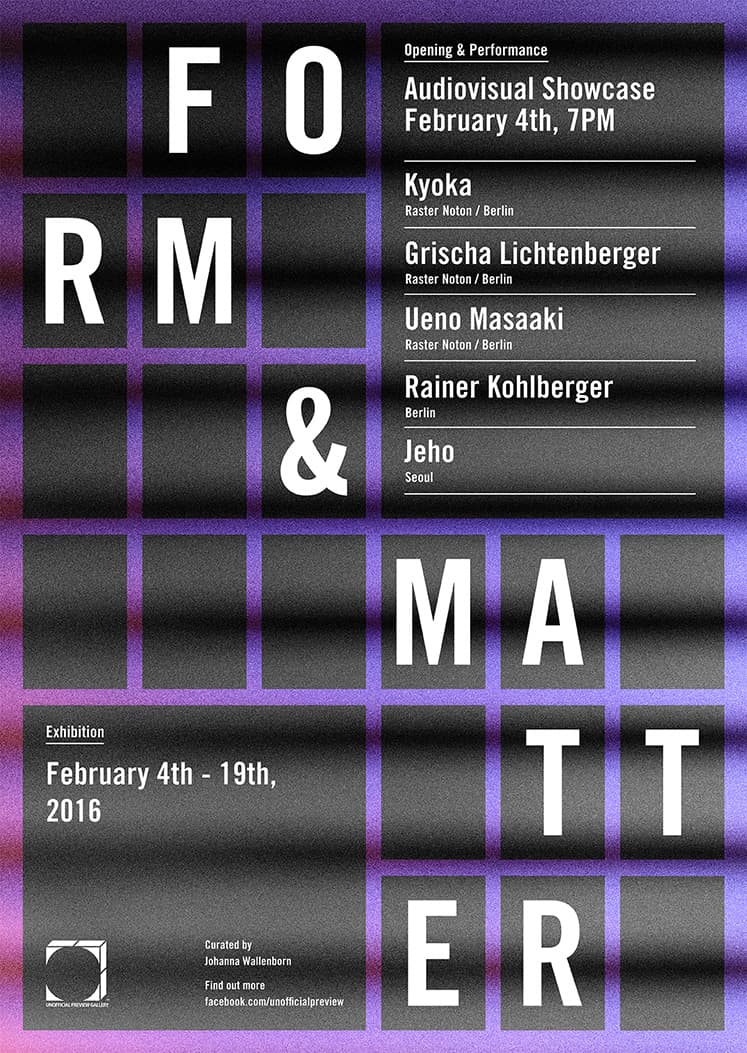 FORM & MATTER  Audiovisual Showcase