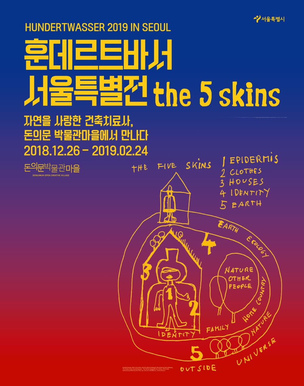 훈데르트바서 서울특별전 : 자연을 사랑한 건축치료사, 돈의문 박물관마을에서 만나다 1
