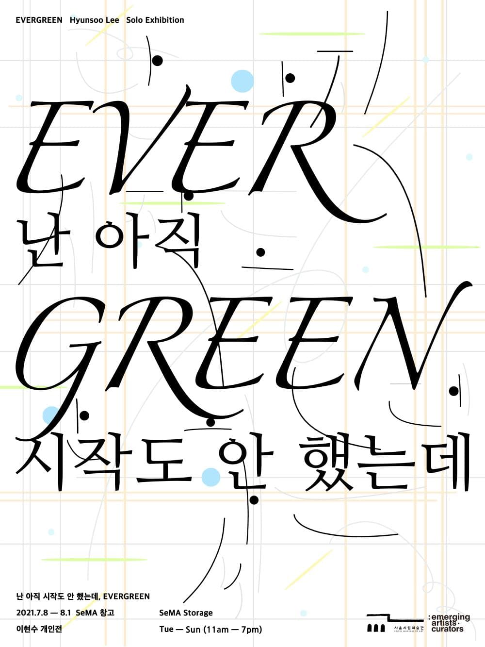 이현수 개인전: 난 아직 시작도 안했는데, EVERGREEN 1