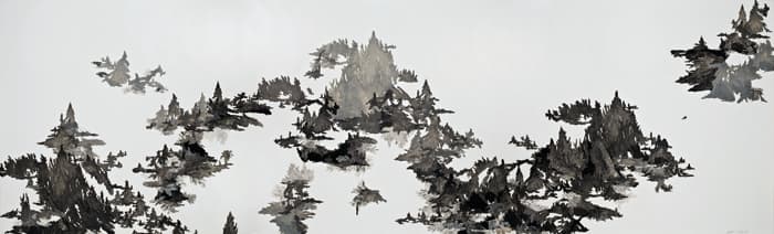 들여다보는 -것, Linocut, Ethching, Watercolor, Collage, 128x420cm, 2015