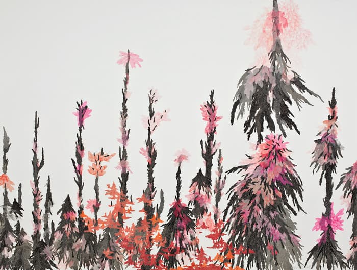 들여다보는 -것, Linocut, Ethching, Watercolor, Collage, 128x170cm, 2015