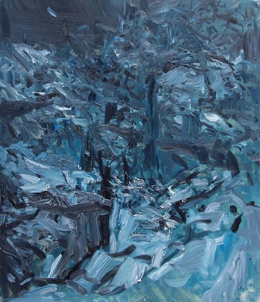 김홍희, <회전하는 그림자 shifting shadows>, oil on canvas, 72.7x90.9cm, 2017