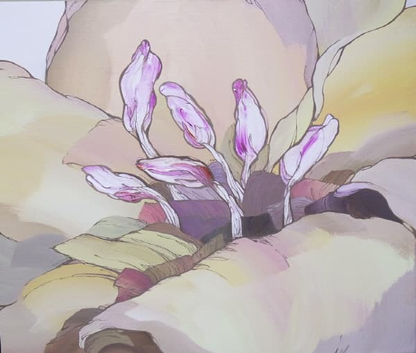 <simply beautiful>, acrylic on canvas, 53x45.5cm, 2016