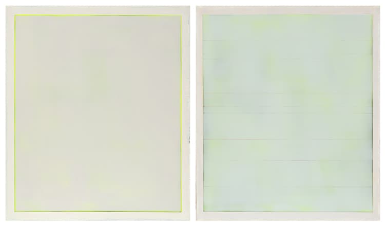 A mirror(diptych), mix media on linen, 45.3x53cm, 2014