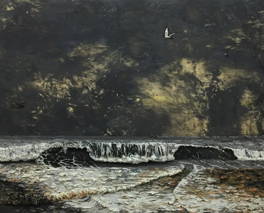 Instant Landscape – Fetching #1 2015 Oil clay on wood 122x150cm