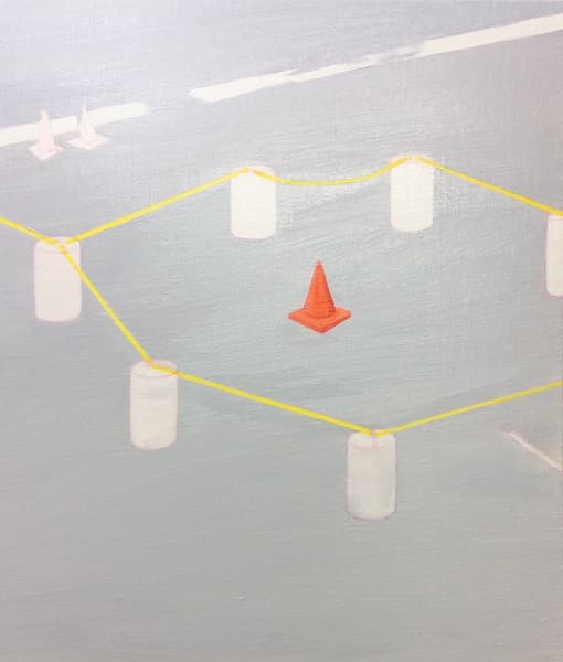 < 연결선 1 >, oil on canvas, 53.0x45.5(cm), 2015