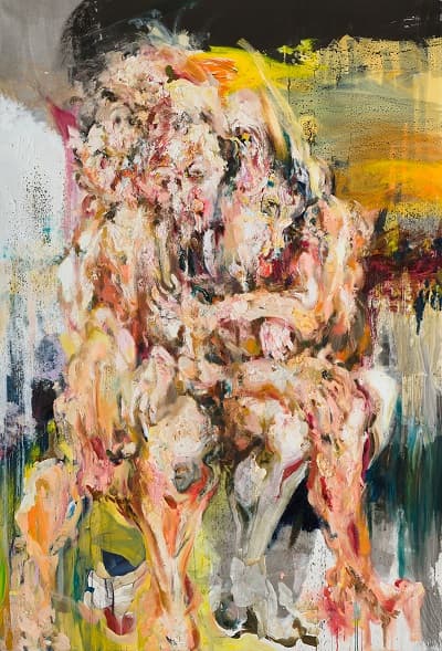 이수연, <강박적인>, Oil on panel, 203×138cm, 2018 ⓒ 이수연