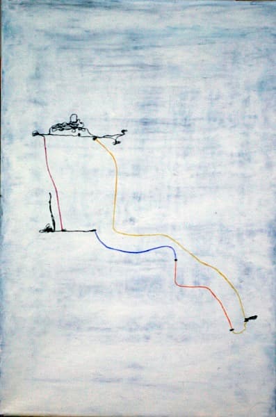 인간의 형상, 캔버스에 혼합재료, 16x23cm, 2017