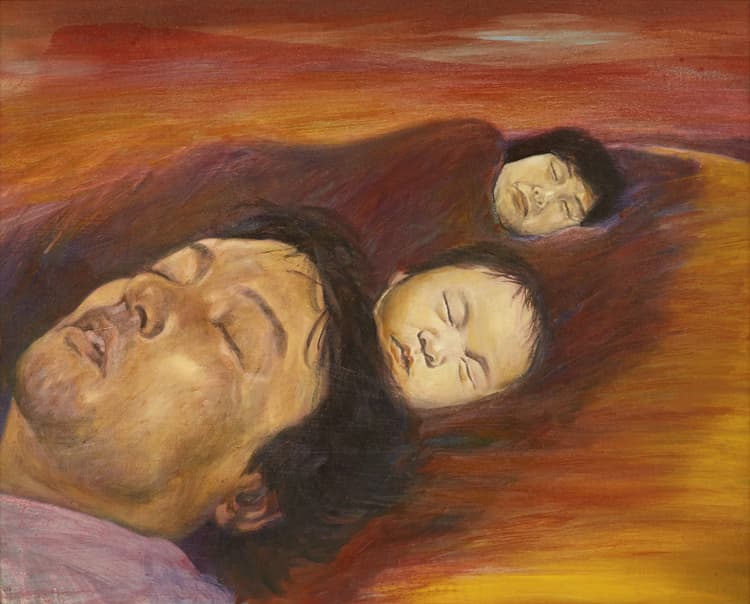 노원희, 가족3, 1986, 캔버스에 유채, 53x65cm