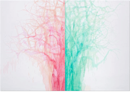 「 V’2-8 」 oilcolours on canvas 360cm x 250cm 2014