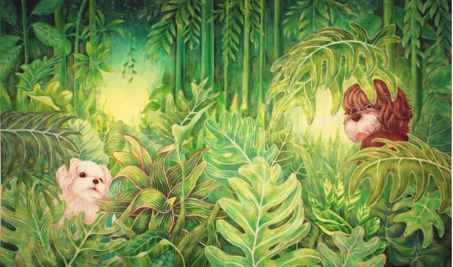 <그들에게 허락되지 않는 낙원>,캔버스에 아크릴, 122×73ｃｍ, 2015