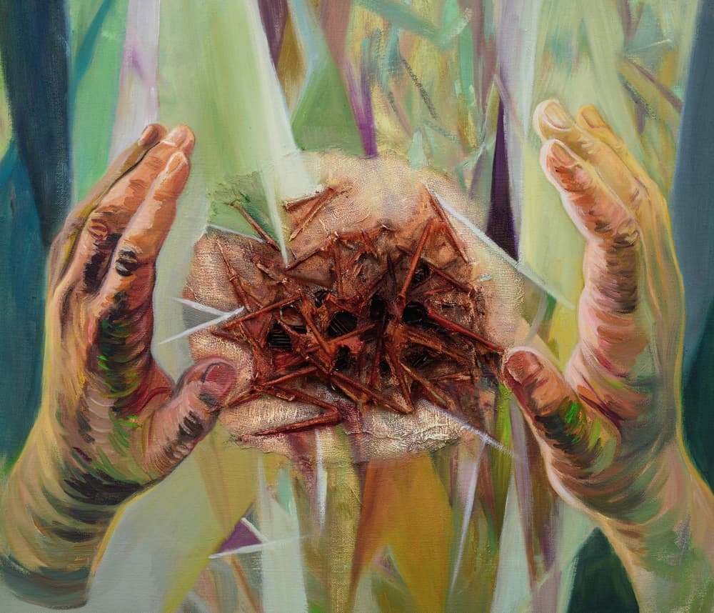 치유의 숲, 캔버스에 혼합재료, 56X46cm, 2015