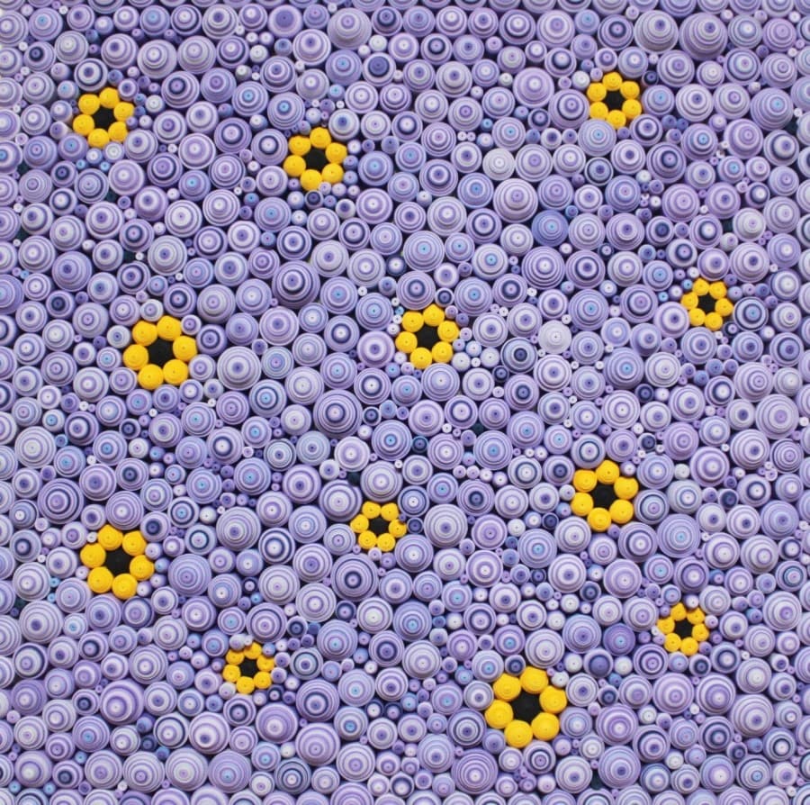 <Circulation(bursting budsⅨ)> 캔버스에 종이 60x60x5(cm) 2015