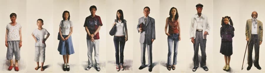 김상우 Kim Sang Woo <세대>, 각 190x70, 캔버스 위 유채, 2003, 국립현대미술관 소장