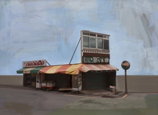 박상호, NF-Busan #10, acrylic painting on photo, 49 x 37 cm, 2015