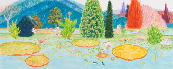 그들의 낙원Ⅳ 장지에 채색 130x324cm 2015