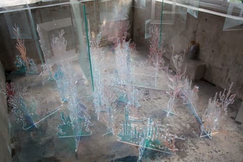 홍범, unseen #3, Acrylic sheet, rainbow film, 가변, 2015​
