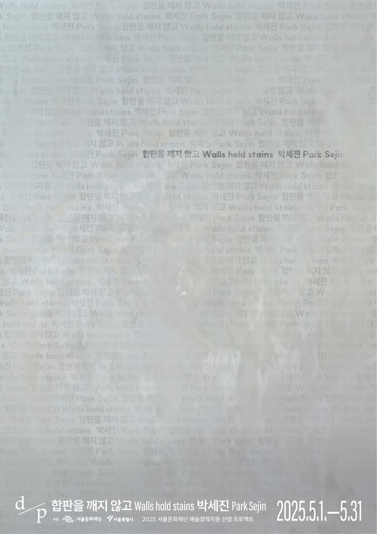 박세진 개인전: 합판을 깨지 않고 Walls hold stains 1
