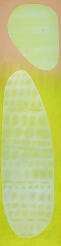 박민하, Viral, Ringxiety, 200 x 50 cm, acrylic and oil on canvas, 2019