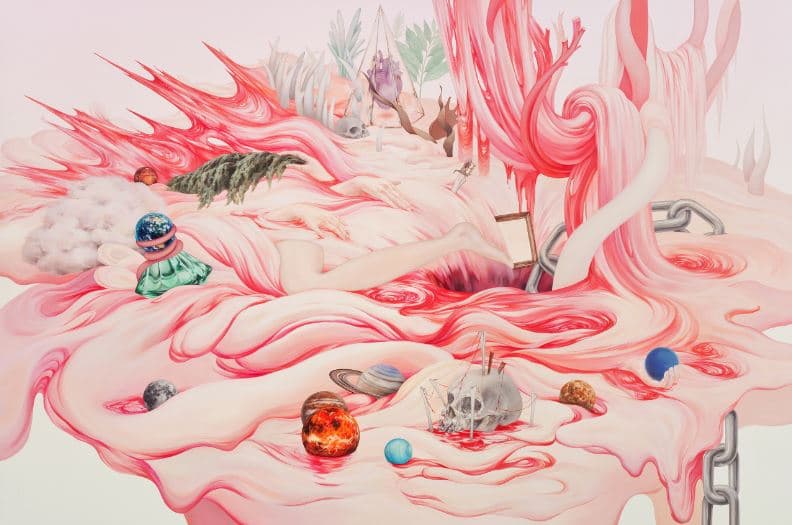 puddle, 97×145.5cm, acrylic on canvas 2014