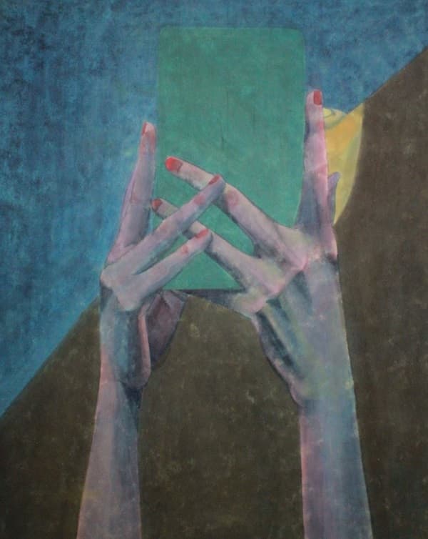 윤은지, 무제, 장지에 채색, 72.7x60.6cm, 2017 ⓒ윤은지